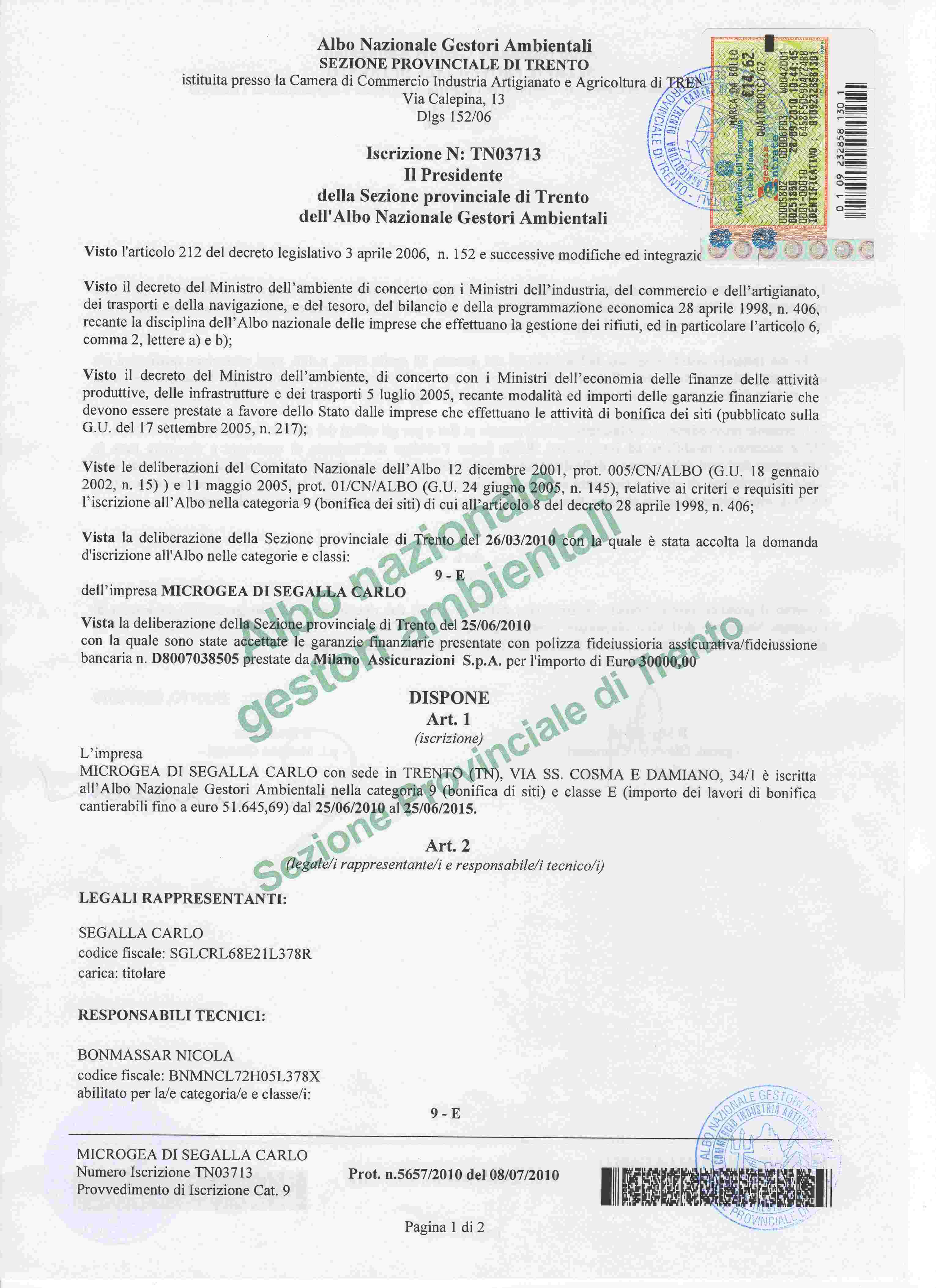 Cat 9 - Albo Gestori Ambientali